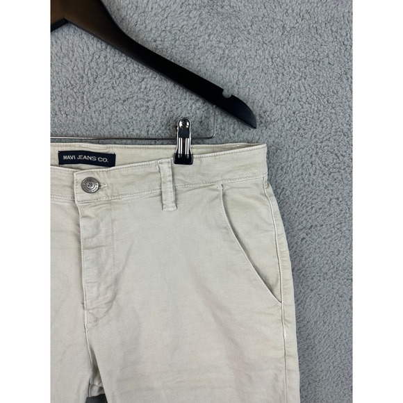 Mavi Shorts Mens 35 Cream Jacob Chino Flat Front Stretch Flex Preppy Chino Golf - Picture 2 of 8